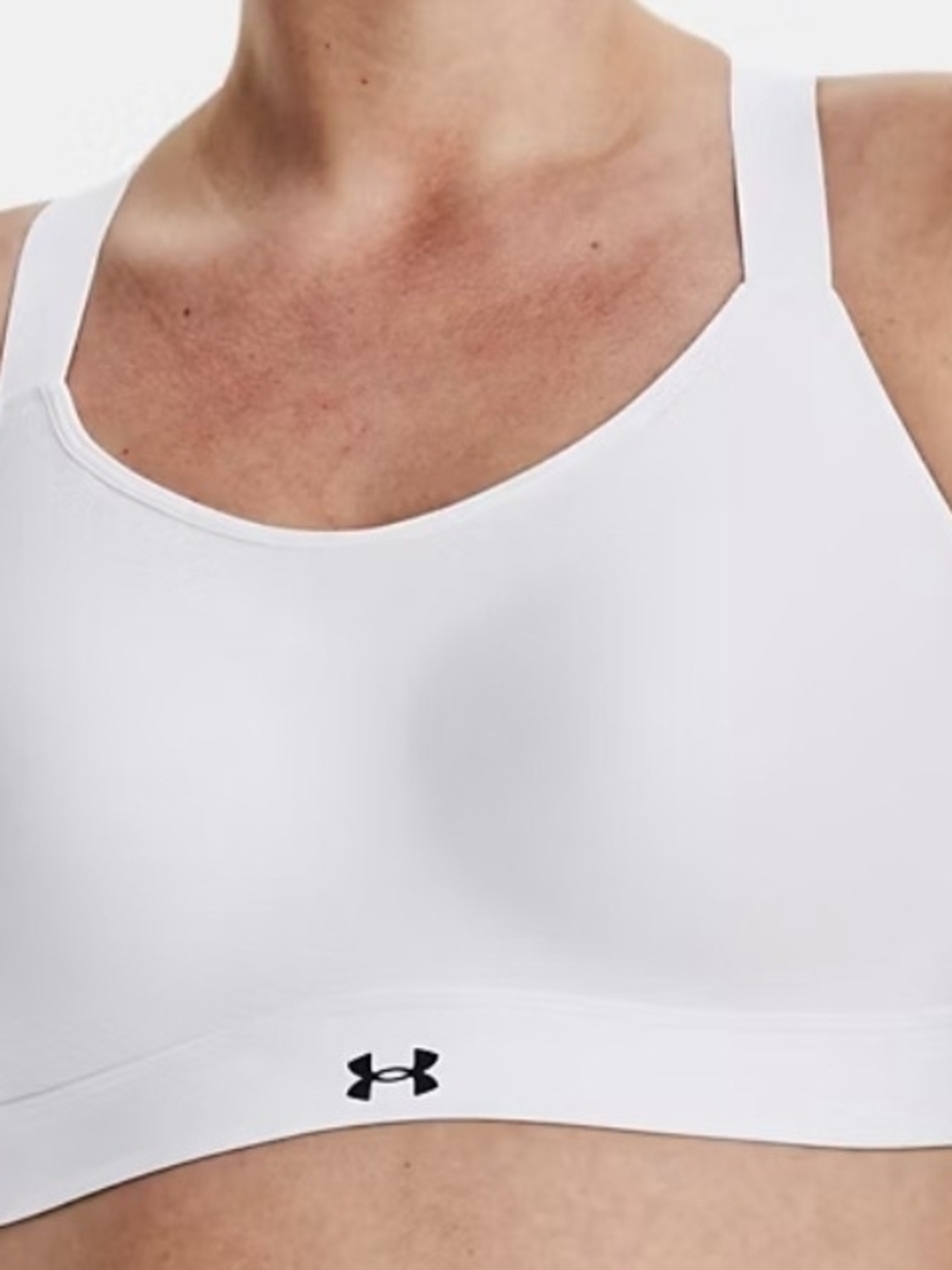 Under Armour White Seamless High-Impact Sports Bra